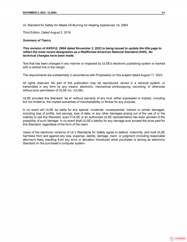 UL 296A PDF UL 296A PDF